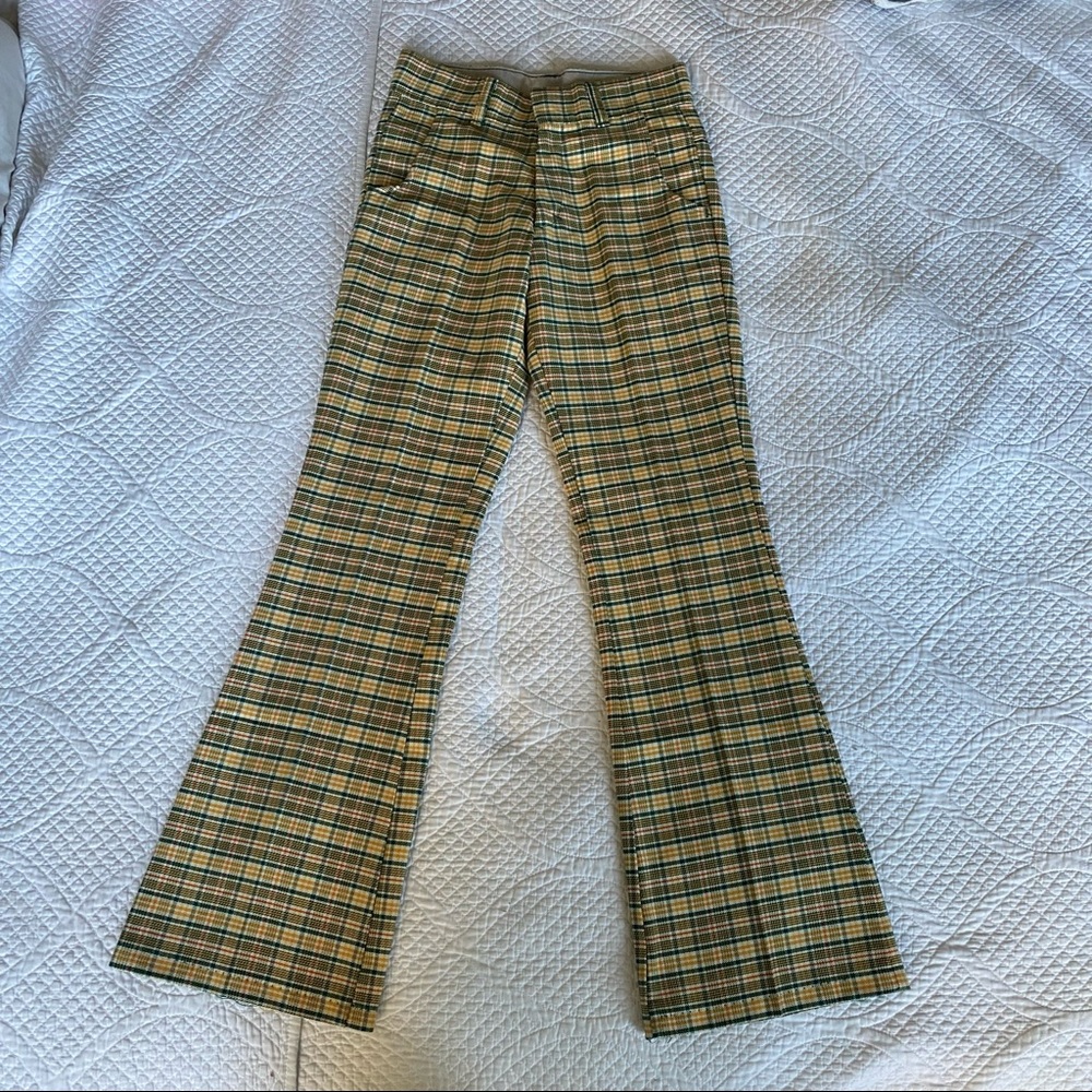 Plaid Flare Pants - Picture 2 of 8